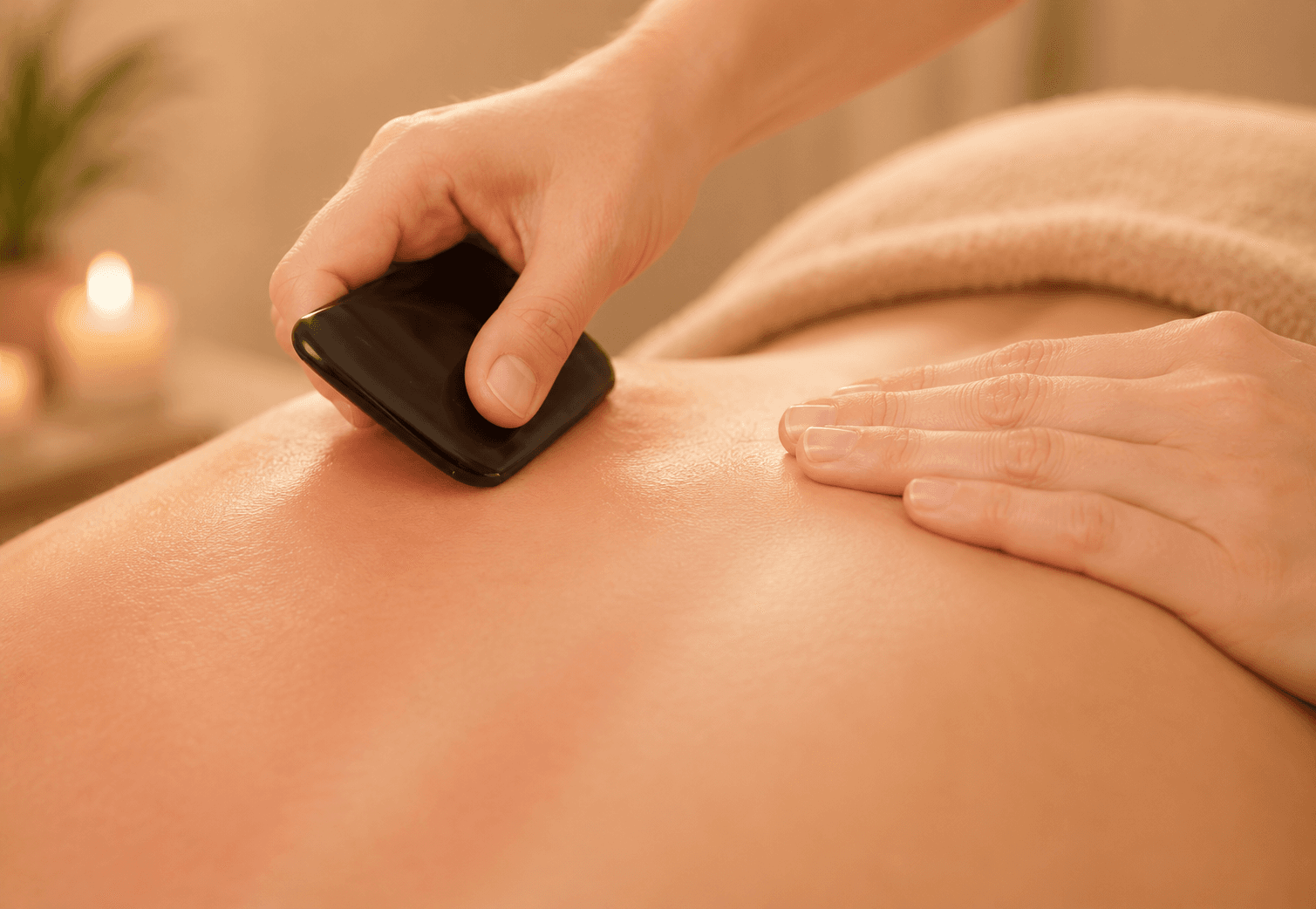 Hot stone massage treatment